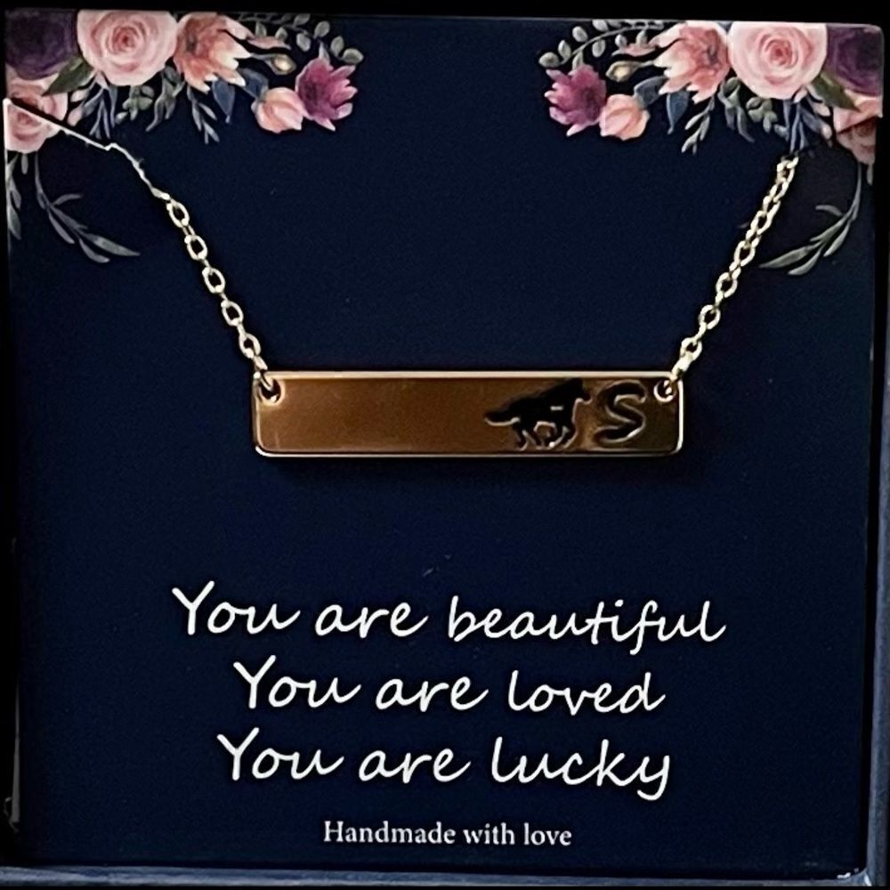 ‎Monooc “S” Horse Good Luck Girls/ Woman’s Necklace